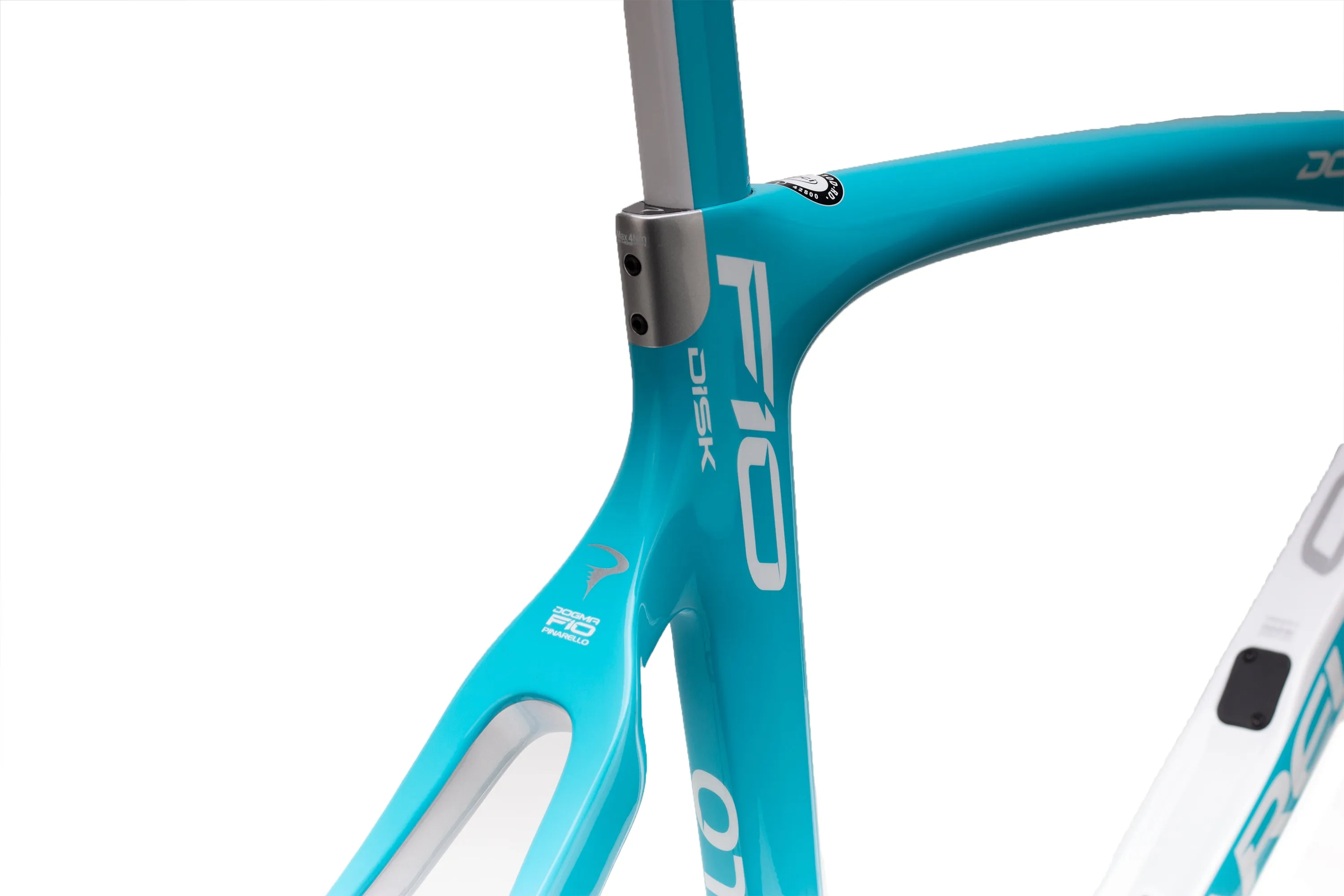 2019 Pinarello Dogma F10 Disk Frameset Diamond Blu/Sil/Wht 56