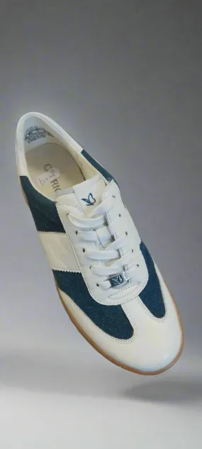 Caprice White Jeans Leather Trainer 23705