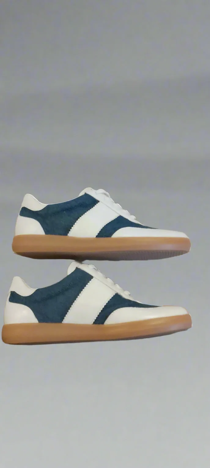 Caprice White Jeans Leather Trainer 23705
