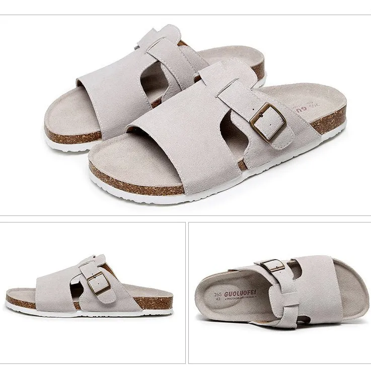 Cuzcare Orthopedic Sandals For Men Premium Suede Leisure Summer Slides