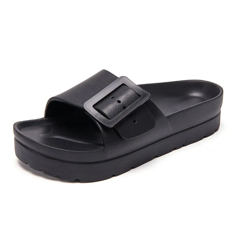 Cuzcare Women Outdoor Orthopedic Sandals Memory Foam Platform Slides
