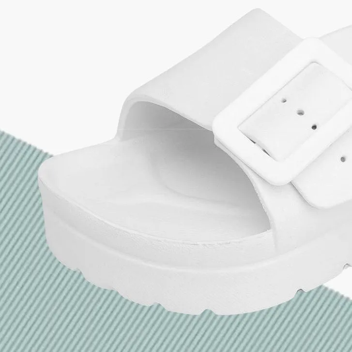 Cuzcare Women Outdoor Orthopedic Sandals Memory Foam Platform Slides