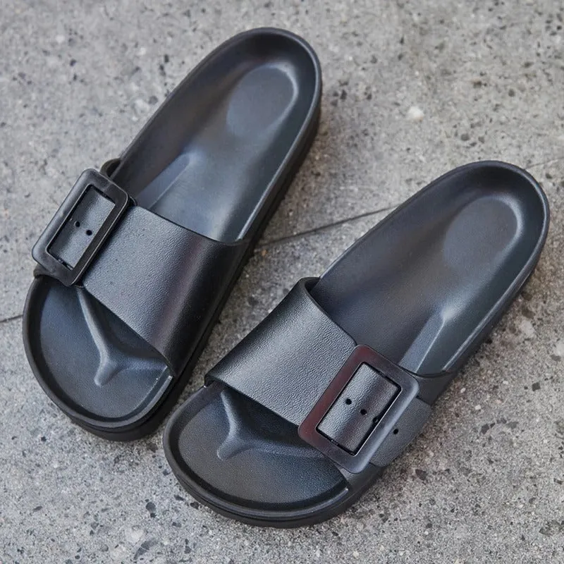 Cuzcare Women Outdoor Orthopedic Sandals Memory Foam Platform Slides