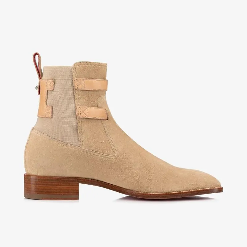 Elegant Brown Suede Ankle Boots