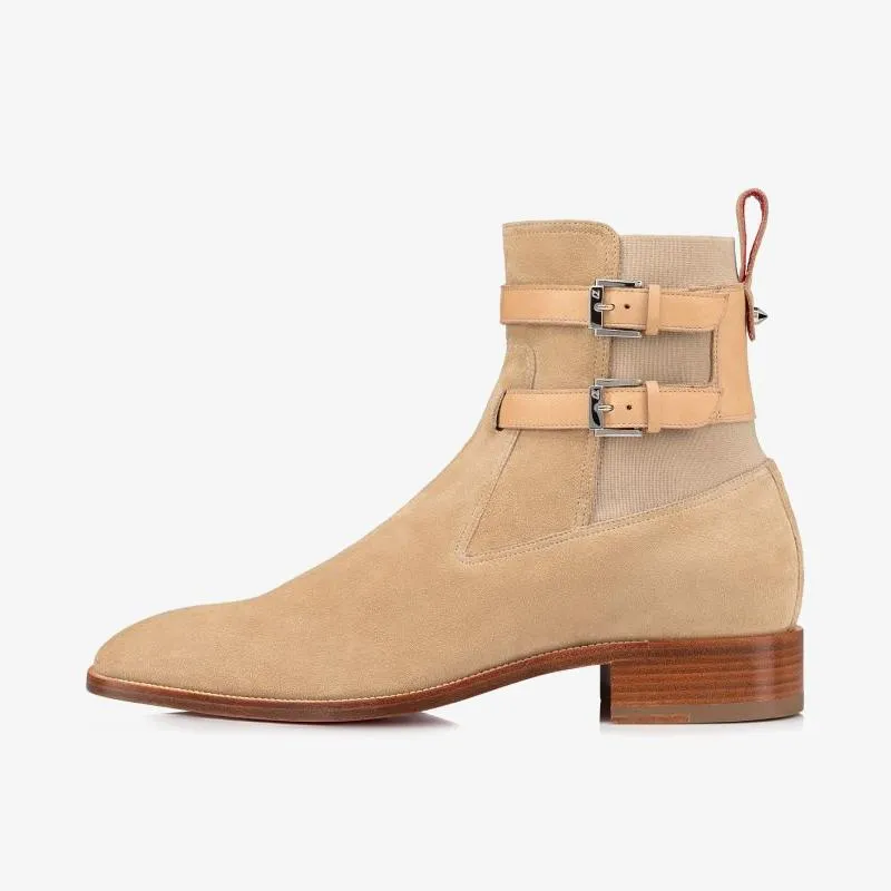 Elegant Brown Suede Ankle Boots