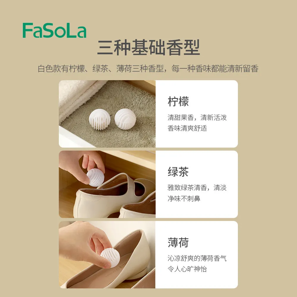 FaSoLa Shoe Deodorizer Balls - Mint Scent, 6 Pieces, 3.5cm Diameter