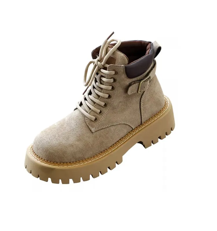 Frosted Suede Thermal Martin Boots