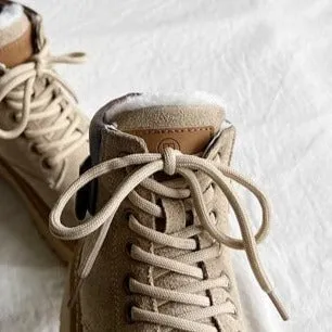 Frosted Suede Thermal Martin Boots