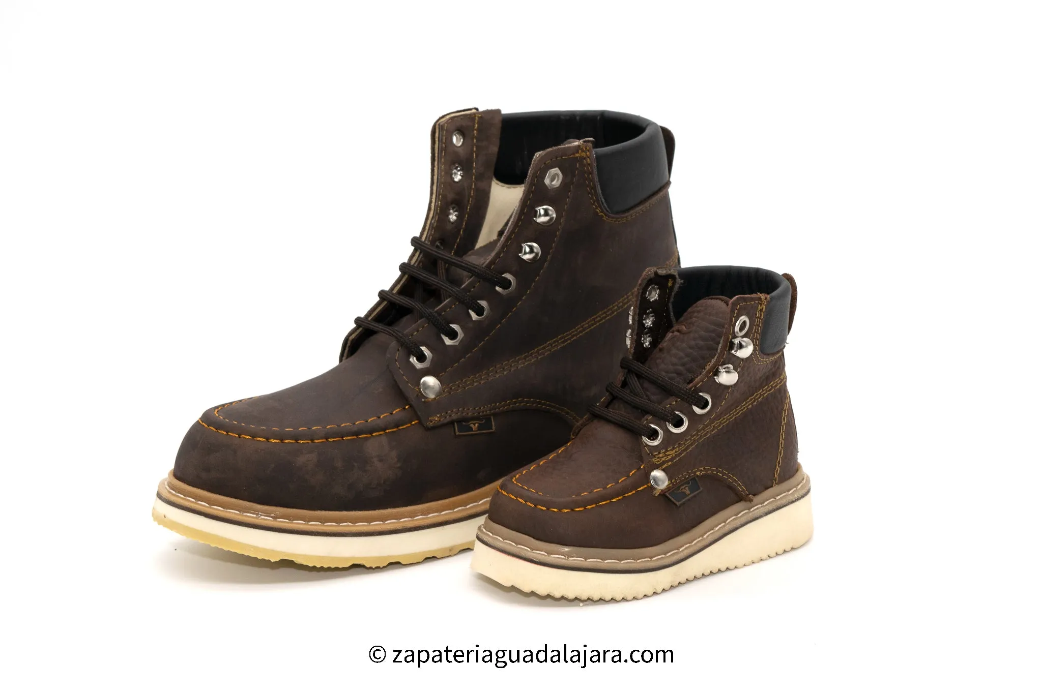 HB80194 CHOCOLATE MOC TOE WORK BOOT