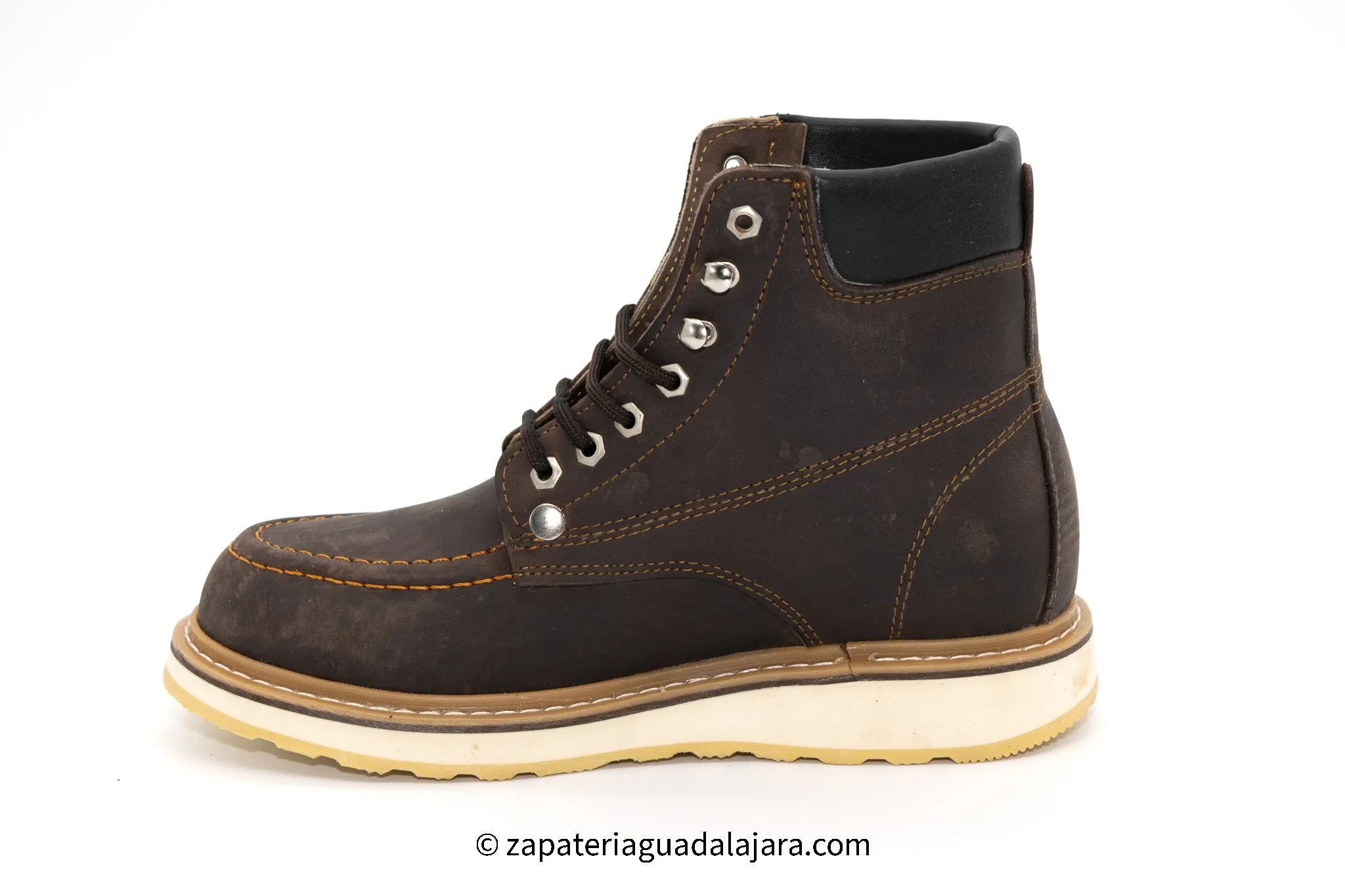 HB80194 CHOCOLATE MOC TOE WORK BOOT