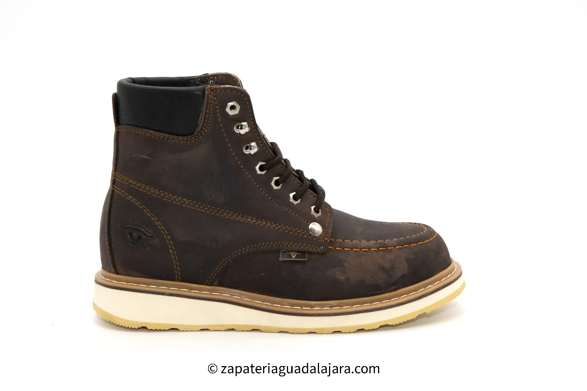 HB80194 CHOCOLATE MOC TOE WORK BOOT