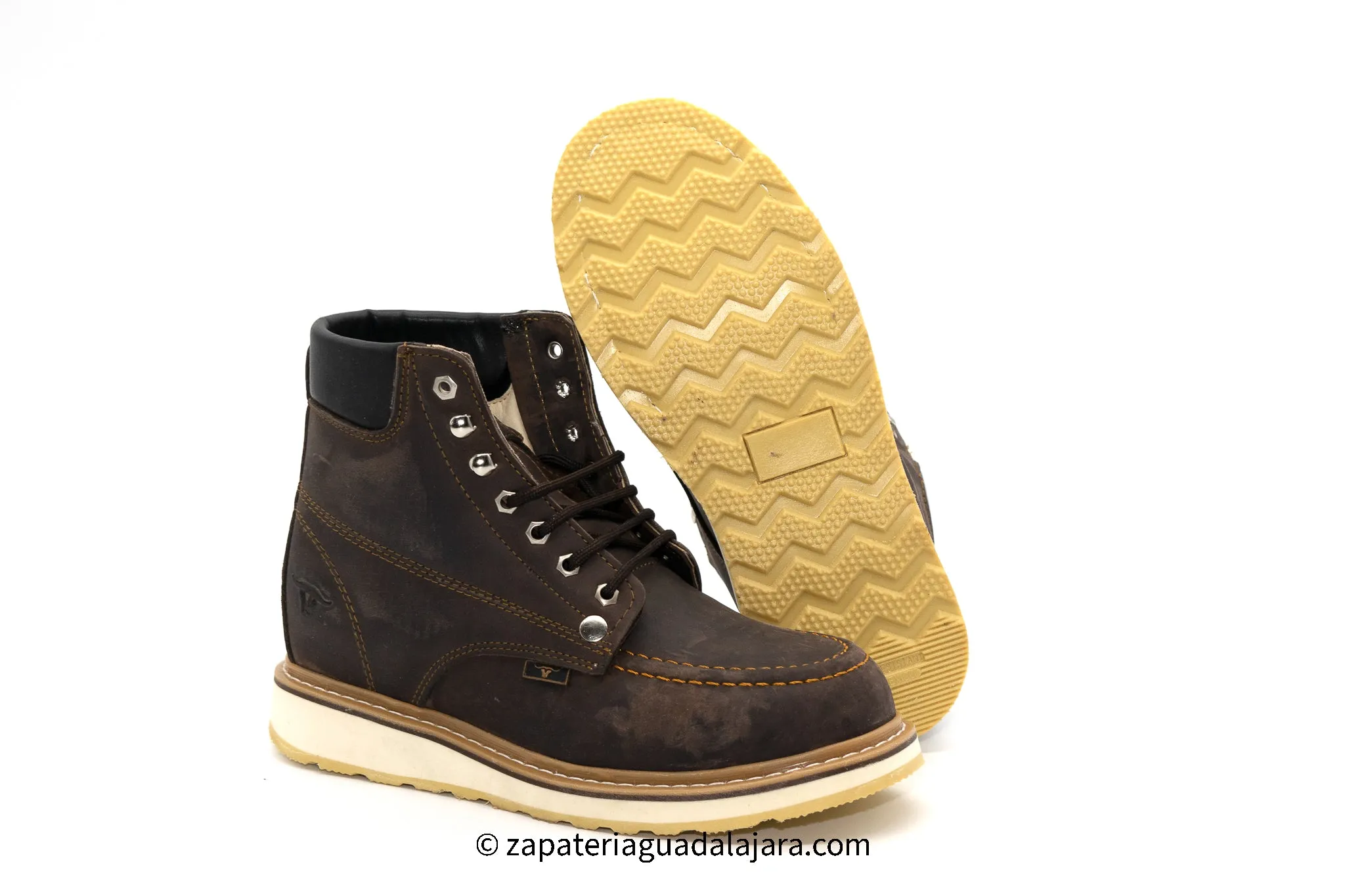 HB80194 CHOCOLATE MOC TOE WORK BOOT
