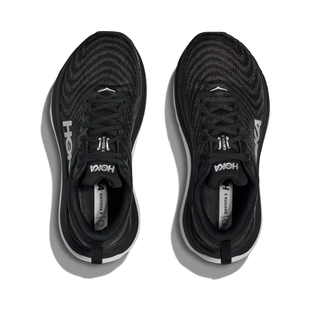 Hoka Women's Gaviota 5 Sneaker in Black/White