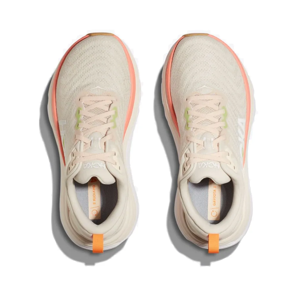 Hoka Women's Gaviota 5 Sneaker in Vanilla/Eggnog