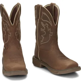 Justin SE4331 Men's 11" Rush Saddle Tan Waterproof Steel Toe Boots