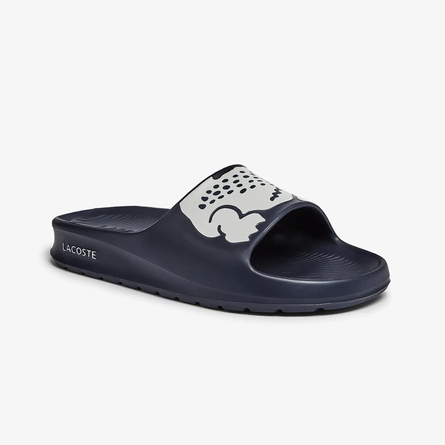 LACOSTE Women's Croco 2.0 All Rubber Slides (Navy/White)(7-41CFA0035-092)