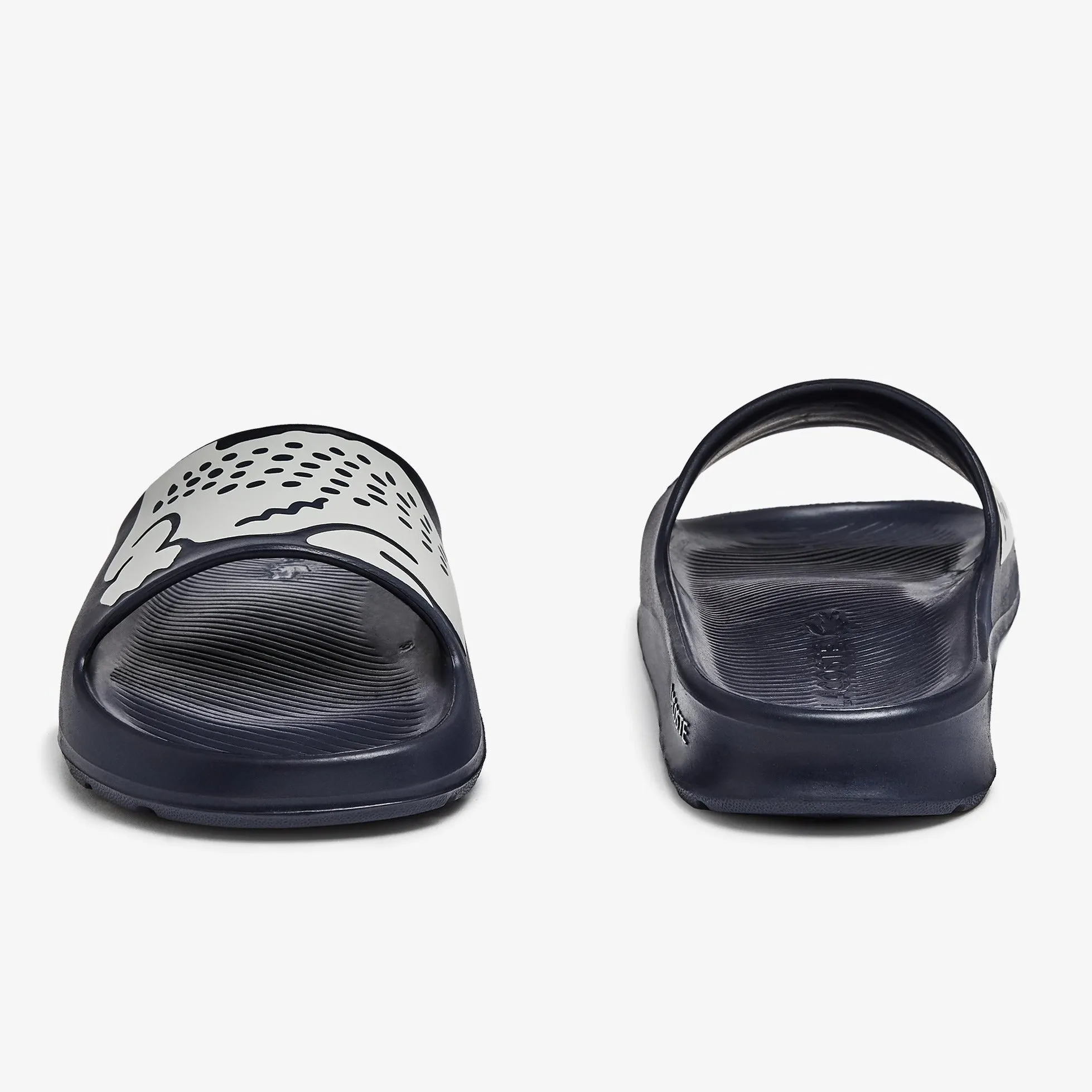 LACOSTE Women's Croco 2.0 All Rubber Slides (Navy/White)(7-41CFA0035-092)