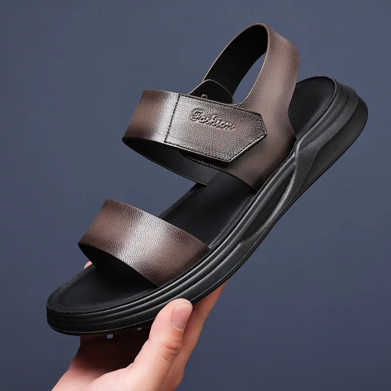 Men's Breathable Leather Outdoor Sandals