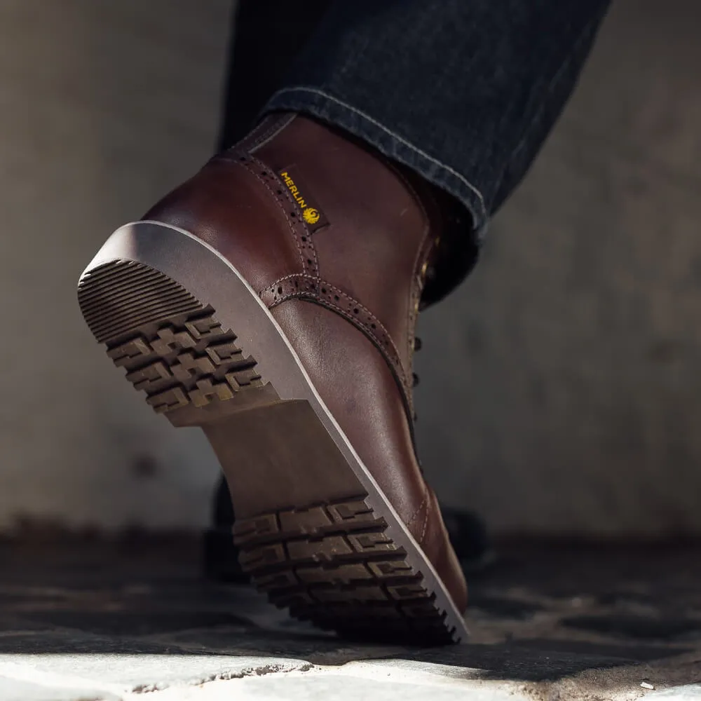Merlin Derby Brogue D3O Waterproof Boots Brown