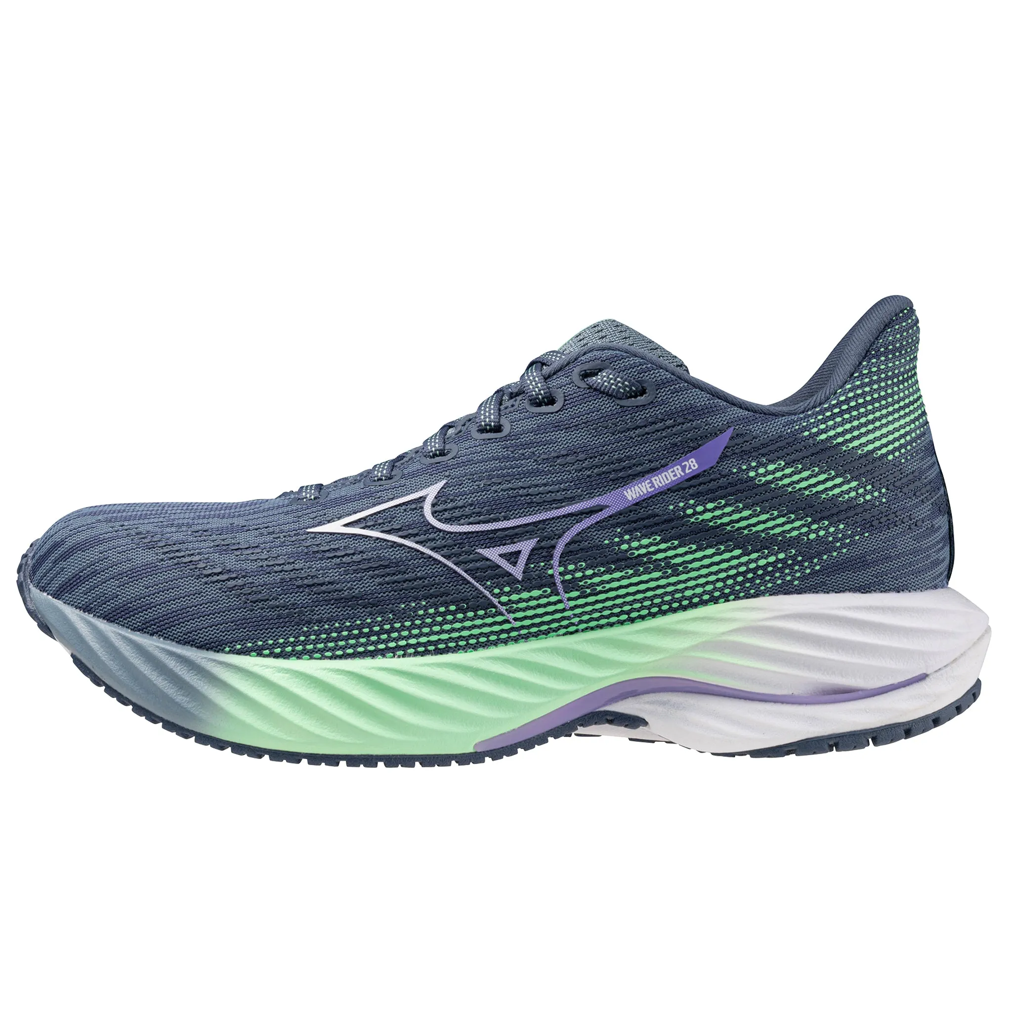 Mizuno Wave Rider 28 Women's Citadel/White/Neo Mint