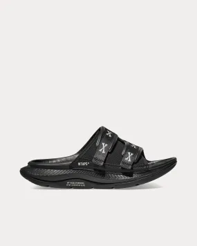 Ora Luxe Jet Black / White Slides
