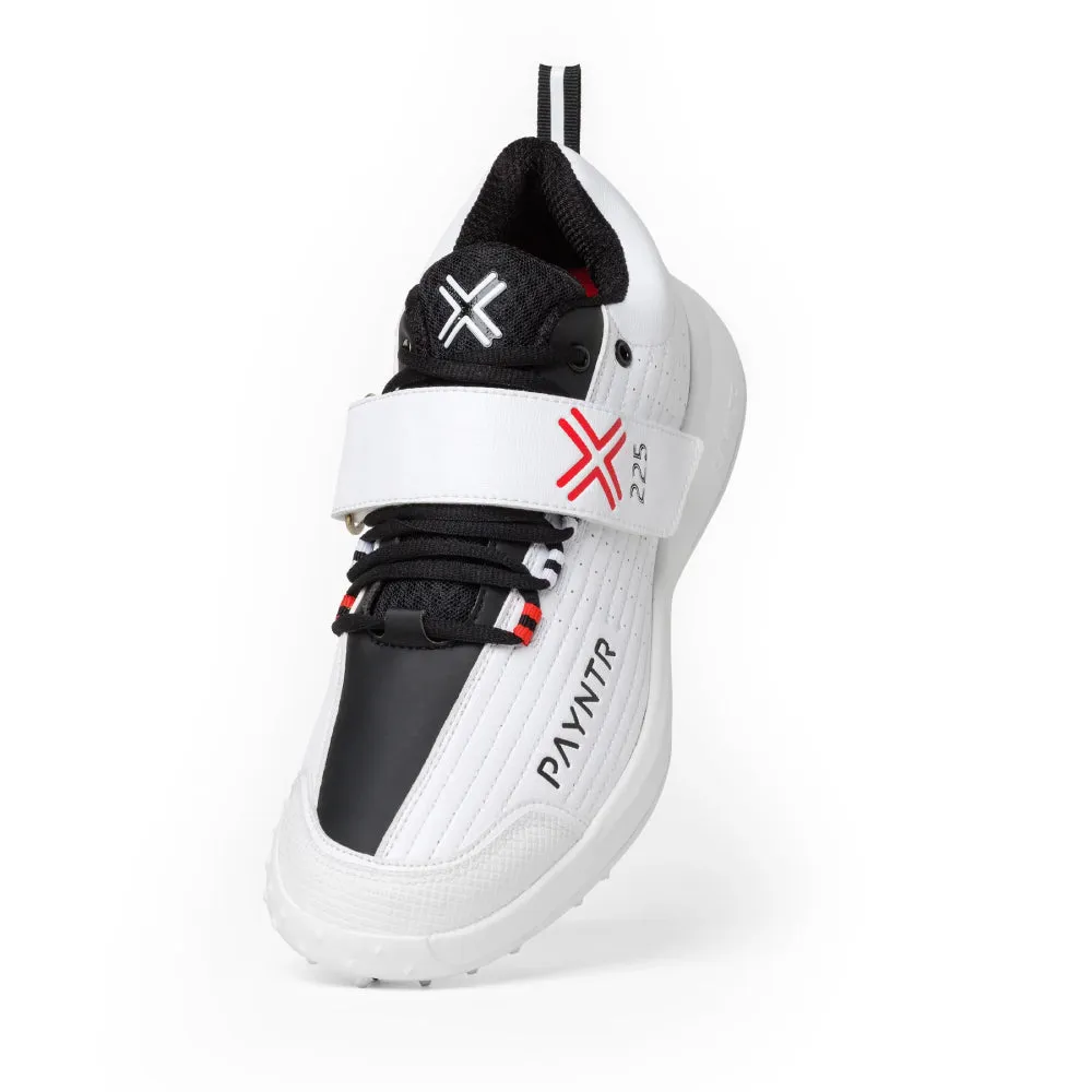 PAYNTR Men's Bowling Spike Cricket Shoe (White)