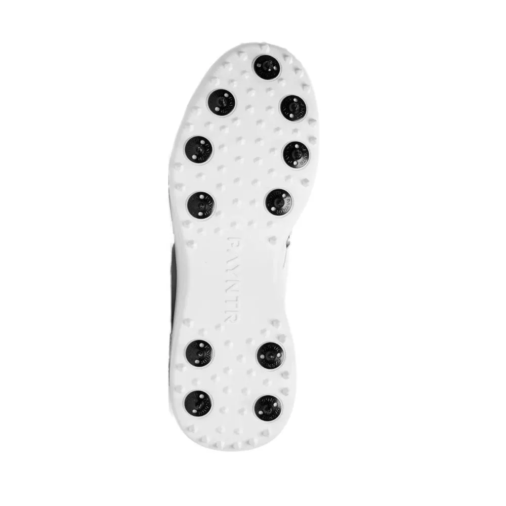 PAYNTR Men's Bowling Spike Cricket Shoe (White)