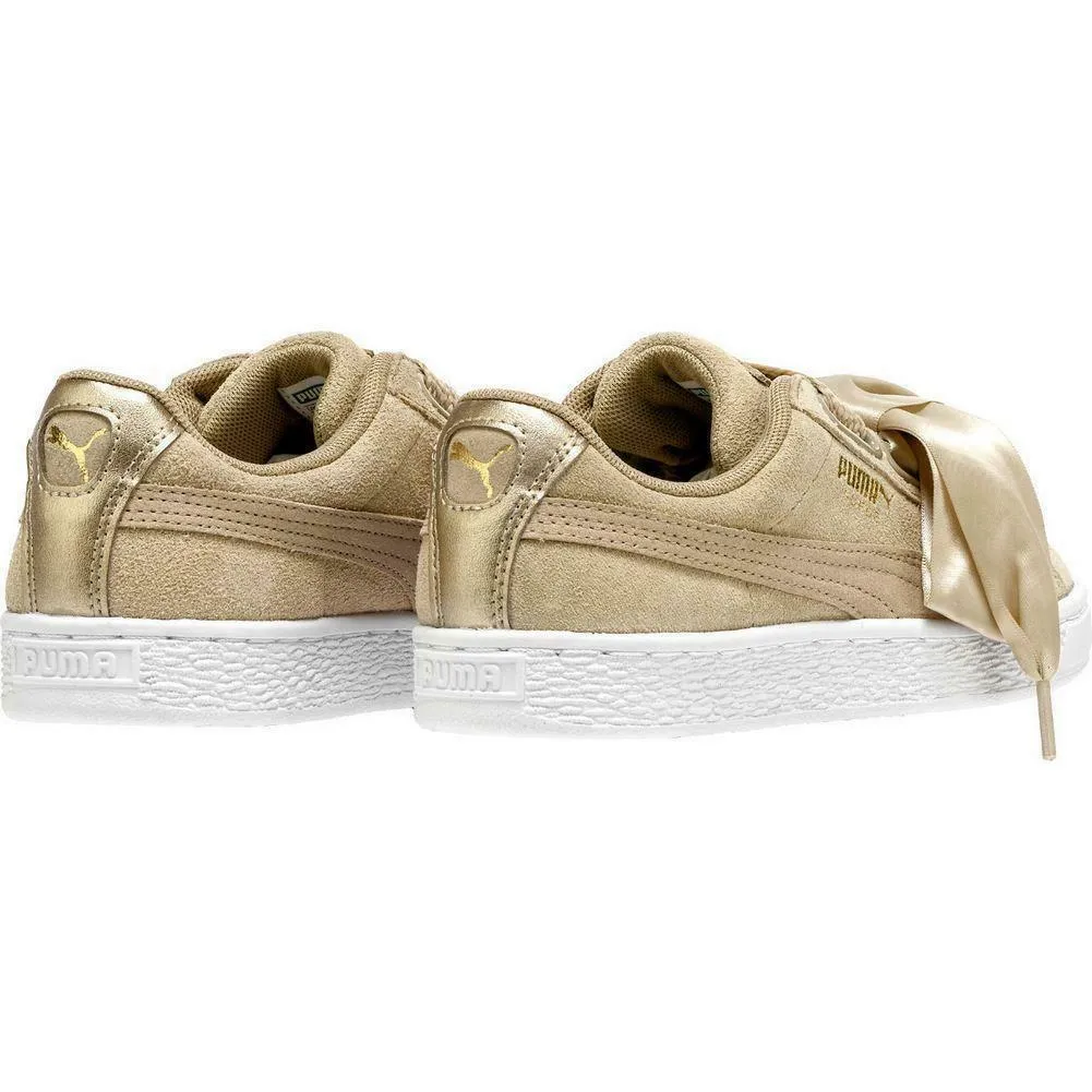 Puma Suede Heart Safari Womens Beige Trainers