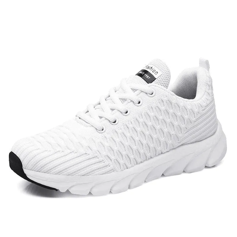 Purpdrank - Women's Sneakers Fashion Breathable Women Shoes Summer Walking Mesh Light Casual Sneaker Lace-Up Platform Female Footwear