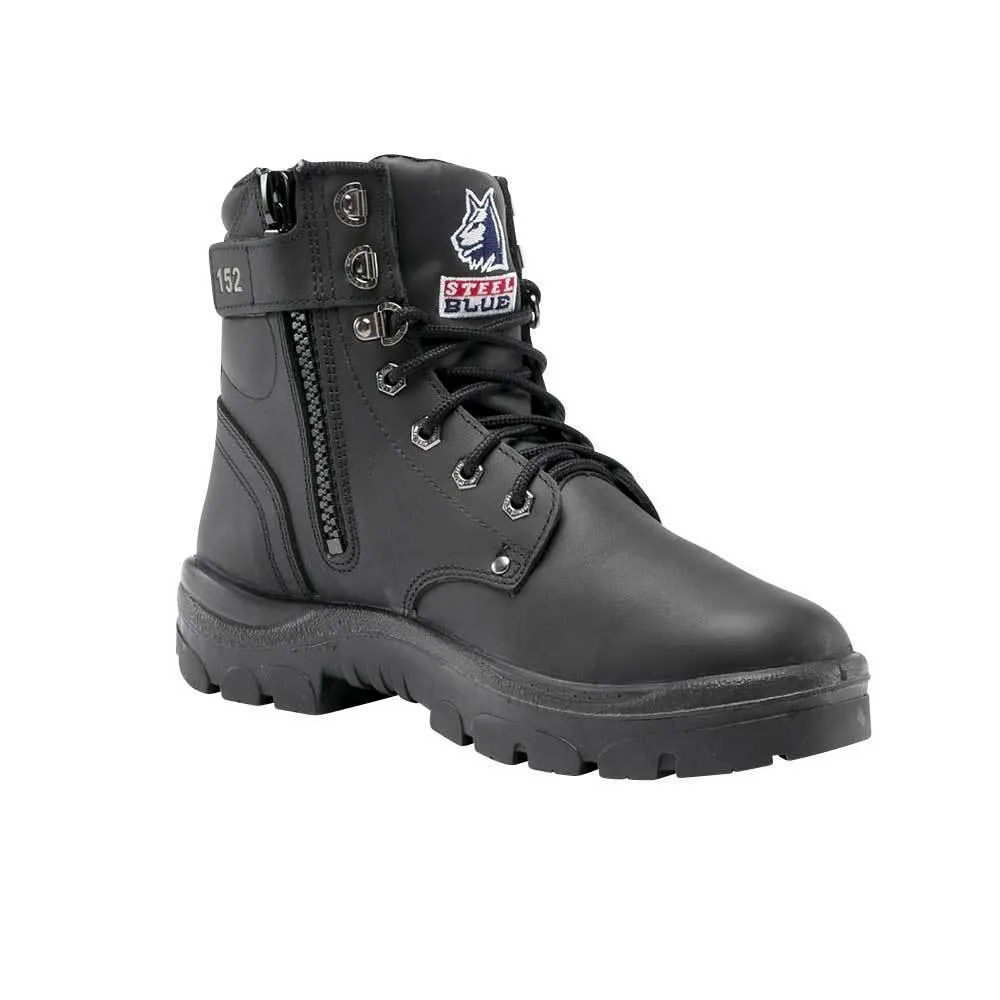 Steel Blue Argyle Zip Work Boots 312152 - Black