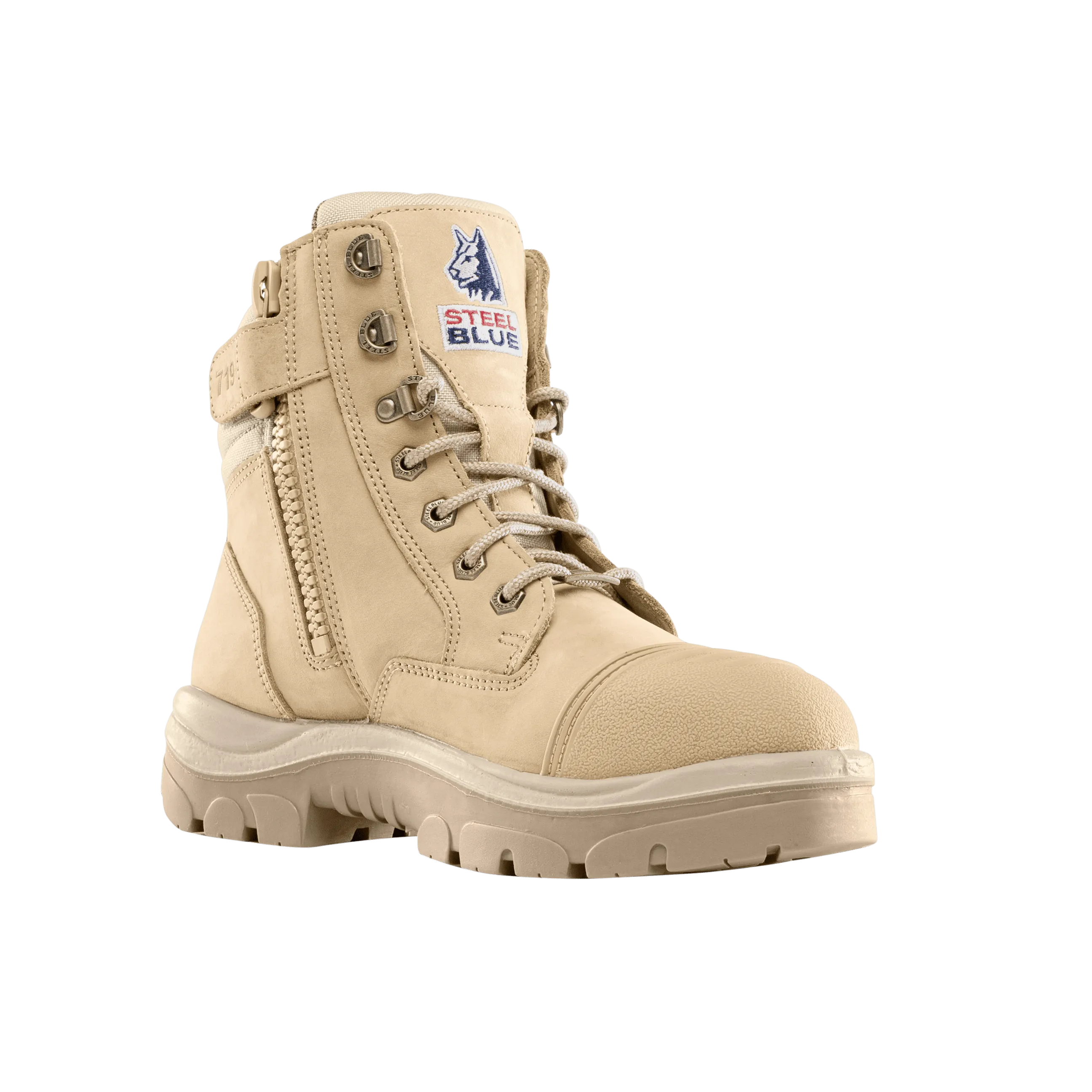 Steel Blue Southern Cross ZIP Women's Scuff Cap - SAND