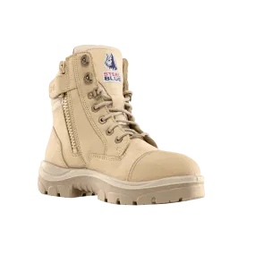 Steel Blue Southern Cross ZIP Women's Scuff Cap - SAND
